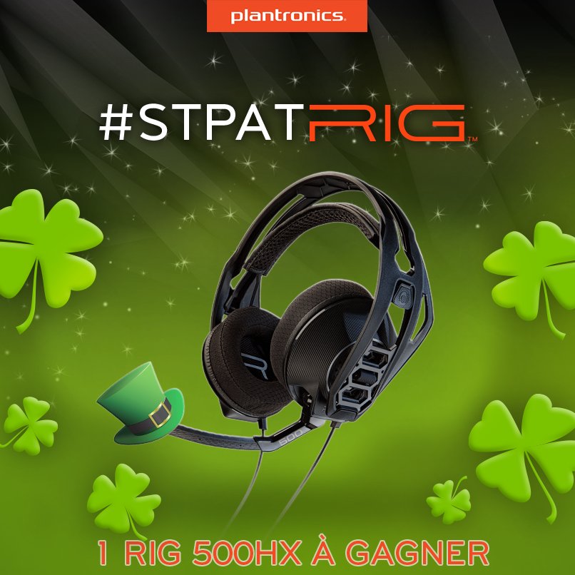 PLTgaming_FR's tweet photo. La #SaintPatrick des joueurs ?  

C'est la Saint... PatRIG 😏

🍀 RT + FOLLOW 
🍀 Commente avec le jeu vidéo qui va animer ta soirée + #StPatRIG

🎧 1 RIG 500HX à gagner ! https://t.co/bATNaE3WRc