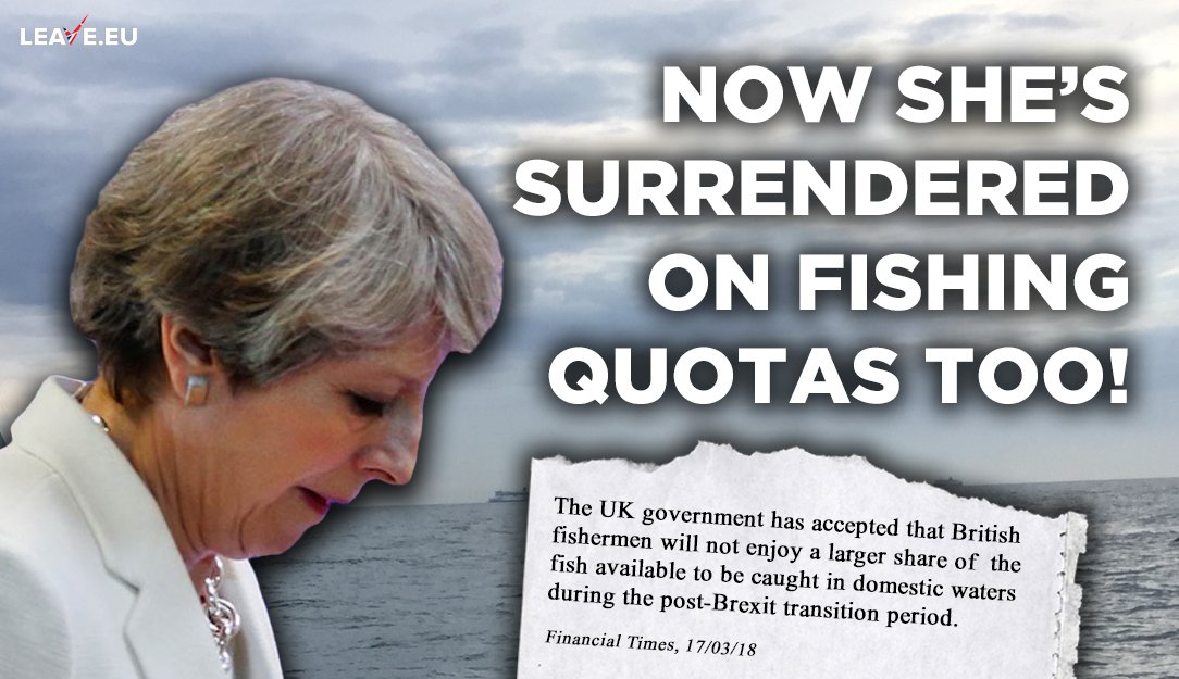 Enough_Official's tweet photo. Brexit is a once-in-a-lifetime chance to revive our proud fishing industry but once again Theresa May has rolled over for Brussels &amp; surrendered to their mad demands. This quisling is selling us down the river!

READ MORE https://t.co/SJwjv1b7Sy
SUPPORT US https://t.co/ntwXbJeHQw https://t.co/SObRQPwss6
