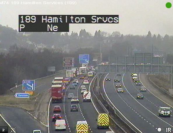 trafficscotland's tweet photo. * ROAD WORKS*
#A725 Raith Interchange b/d
Causing congestion on the #M74 N/B Hamilton Services
#VerySlowTraffic
#Glasgow
#BeSafe π§ https://t.co/l99vYWTZBi