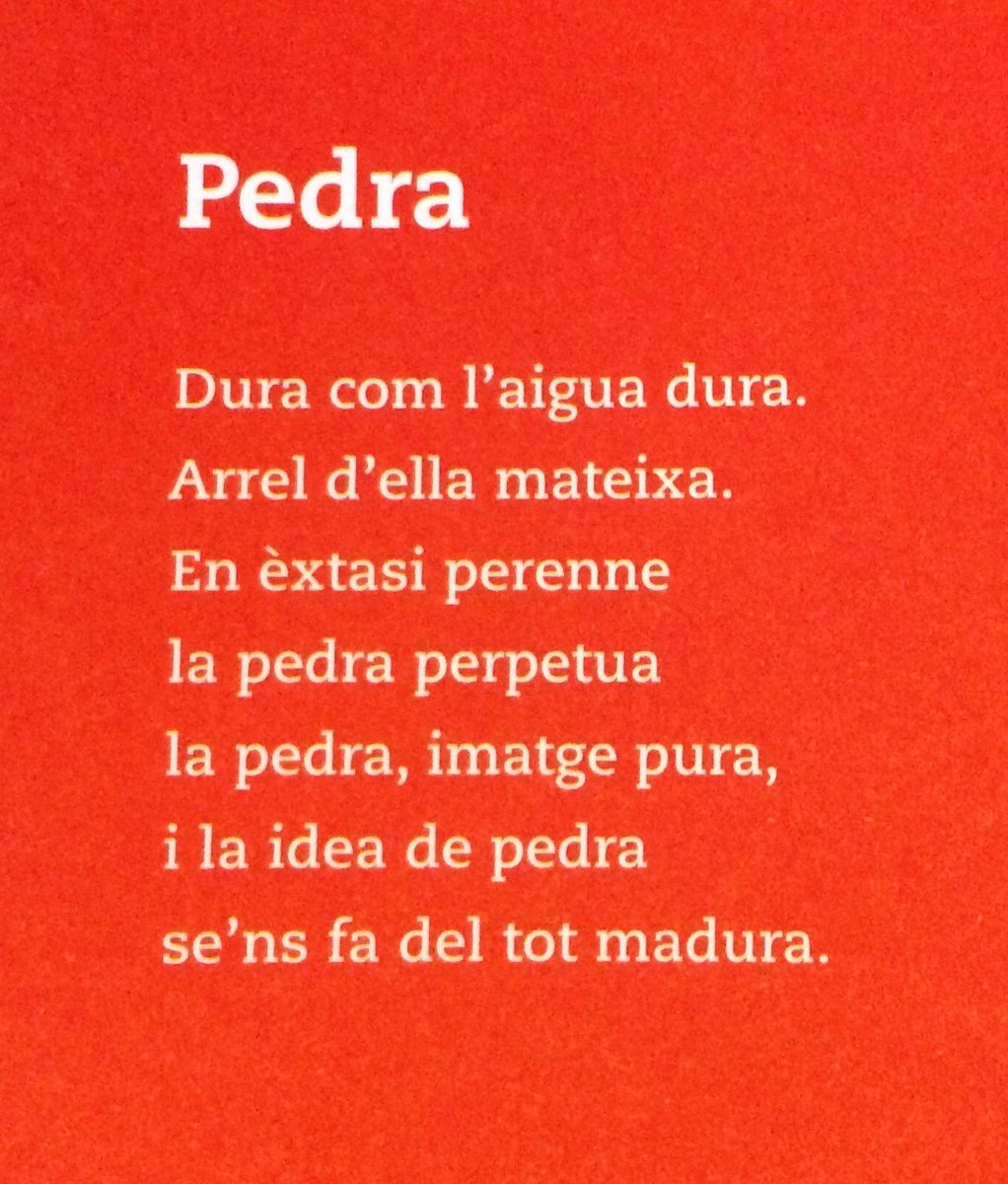 Des de la Fundació Palau celebrem el Dia de la poesia catalana a internet!
Ens agradaria encetar aquest dia amb un poema de Josep Palau i Fabre pertanyent a Jo soc el meu propi experiment, tretze poemes de l'Alquimista il·lustrats per Arnal Ballester.

PEDRA
