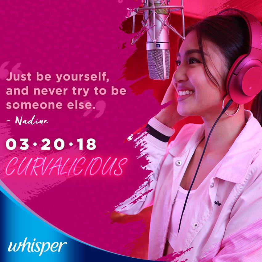 WhisperPh's tweet photo. Watch out for #NadineLustre’s new music video, launching on March 20. #ChooseCurvalicious

https://t.co/FhzTl3ftM6 https://t.co/Rmlk6OKetL