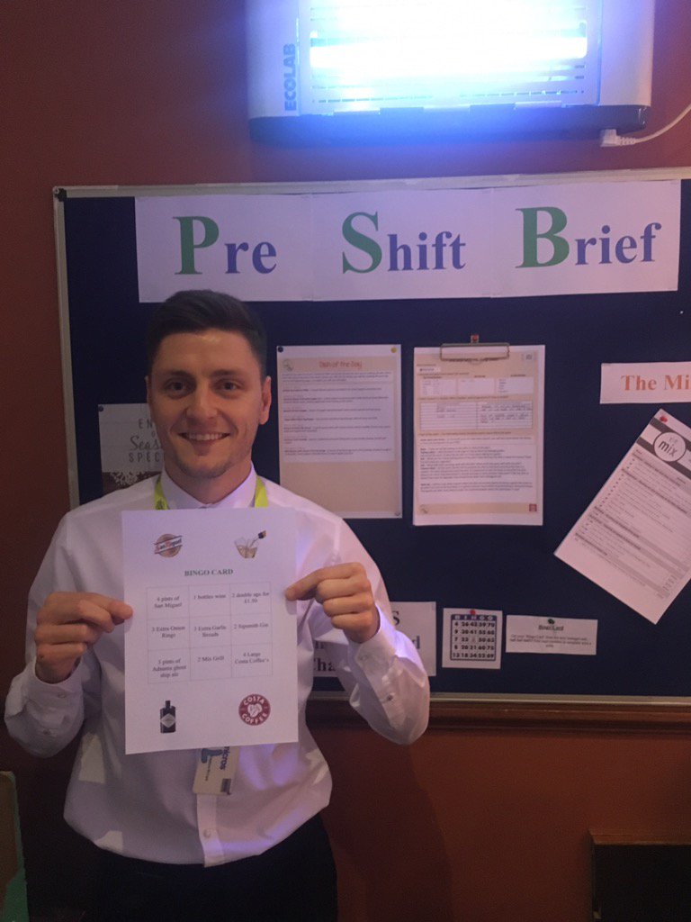 Here's liam with the bingo card challenge today. PSB ready to deliver to the team as they start 👍 <a href="/SteveAdamsTT/">Steve Adams</a>  -RN