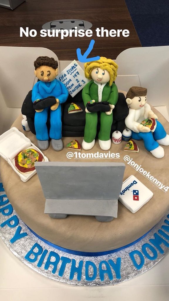 DCL’s birthday cake featuring tom davies and jonjoe kenny