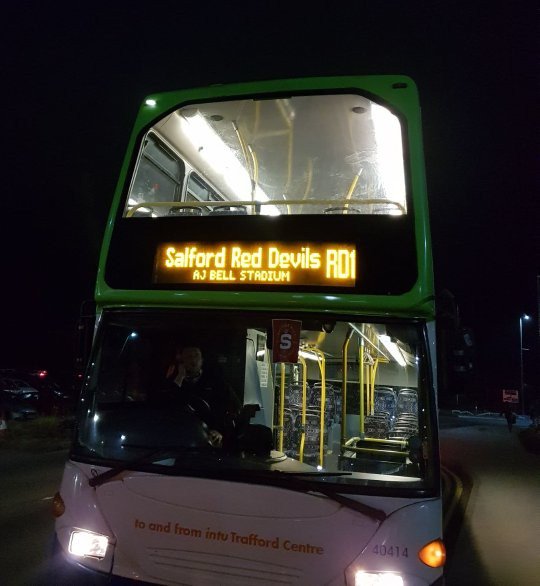 SalfordRLFC_ST's tweet photo. Thanks to @DiamondBusNW for their help getting our @SalfordDevils fans to the game last night they've been fantastic to work with! @TrustSalford https://t.co/HgbXTWl8KM