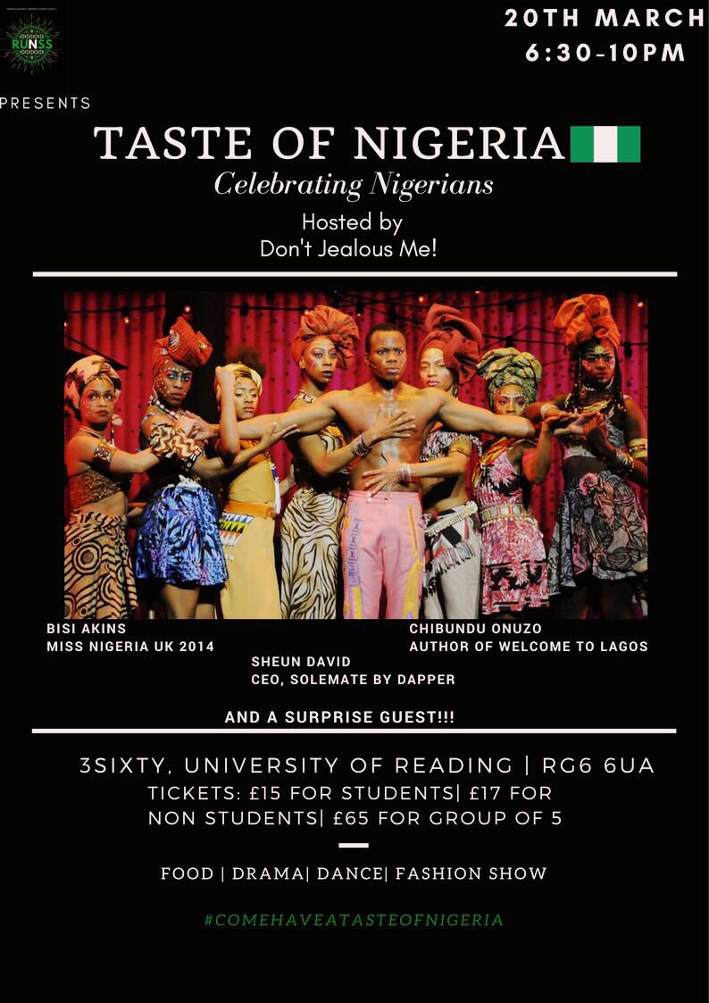 RUNigeria's tweet photo. Taste of Nigeria on our minds 💃🏾🕺🏾Get your tickets ASAP 🧚🏾‍♀️💃🏾 https://t.co/2HIijUdj10