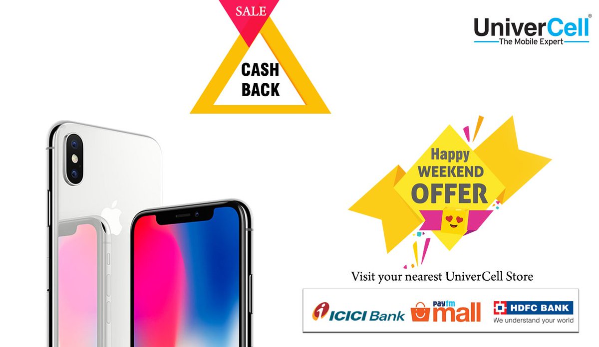 Weekend Offer Only at #UniverCell.
#Apple #Samsung #Paytmmall #icicibank #HDFCBANK