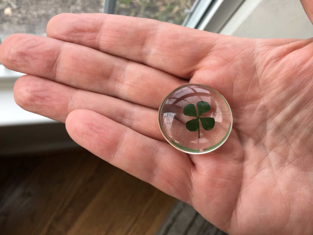 Got my 4-leaf clover. I’m ready for anything today! Happy St Patrick’s Day!