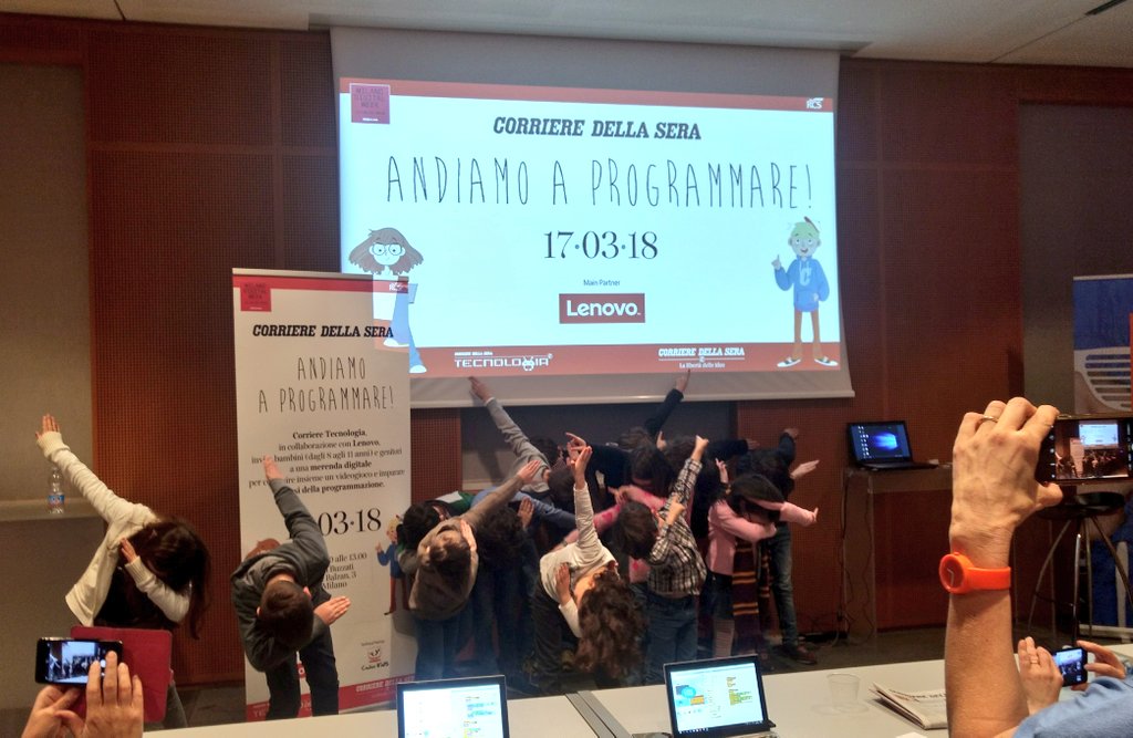 lenovoitalia's tweet photo. #AndiamoaProgrammare finisce qui solo per la parte offline (eccoli qui i nostri coderkids nel #Dab finale) ma continua online sulle pagine web di @Tecno_Corriere grazie a tutte e tutti per la bella giornata a #MilanoDigitalWeek https://t.co/73cMQnpF0l