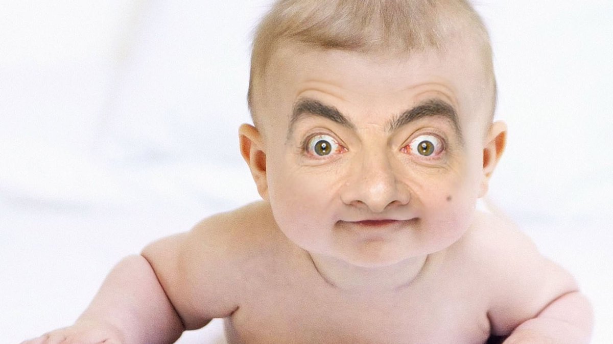 CarrollLennox's tweet photo. Have you seen Mr Bean as a baby? #veryfreaky! 😬😬And Mr Bean doesn't have a nose. He also doesn't have eye brows!😬😹😅😆 https://t.co/XEVMTrEZ5i