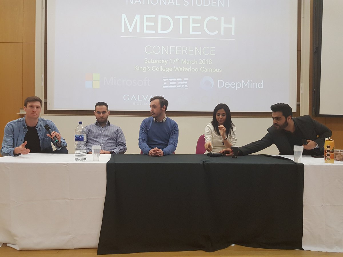 UCLMedTech's tweet photo. Start up Panel! @echo_healthcare @babylonhealth @medical_chain @benevolent_ai @UCLEnterprise @code4health #studentmedtech https://t.co/uYJnp57fW1