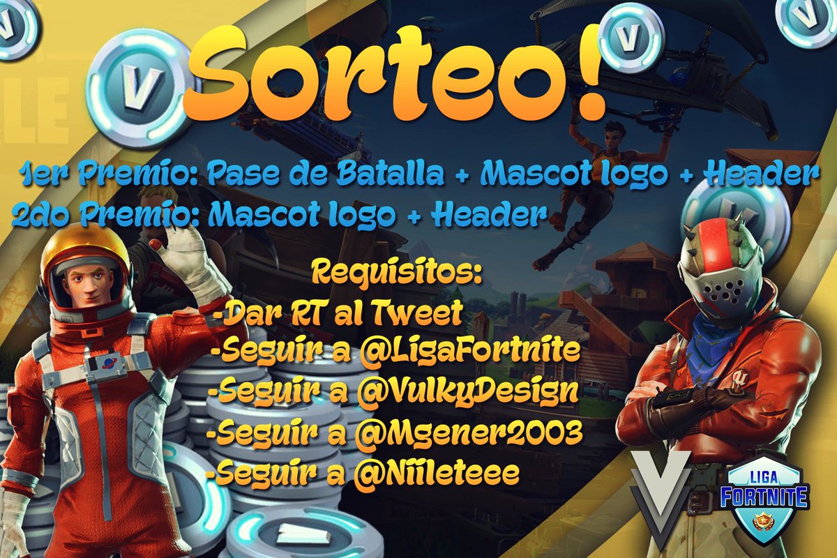 FNCompetitivo's tweet photo. #SORTEO 🔥5.000 SEGUIDORES🔥
Requisitos:
-Seguir a @LigaFortnite 
-Seguir a @vulkydesign
-Seguir a @Mgener2003
-Seguir a @Niileteee 
-Dar RT a este tweet
 FINALIZA el 01/04/2018 https://t.co/UUSpEt1VFb