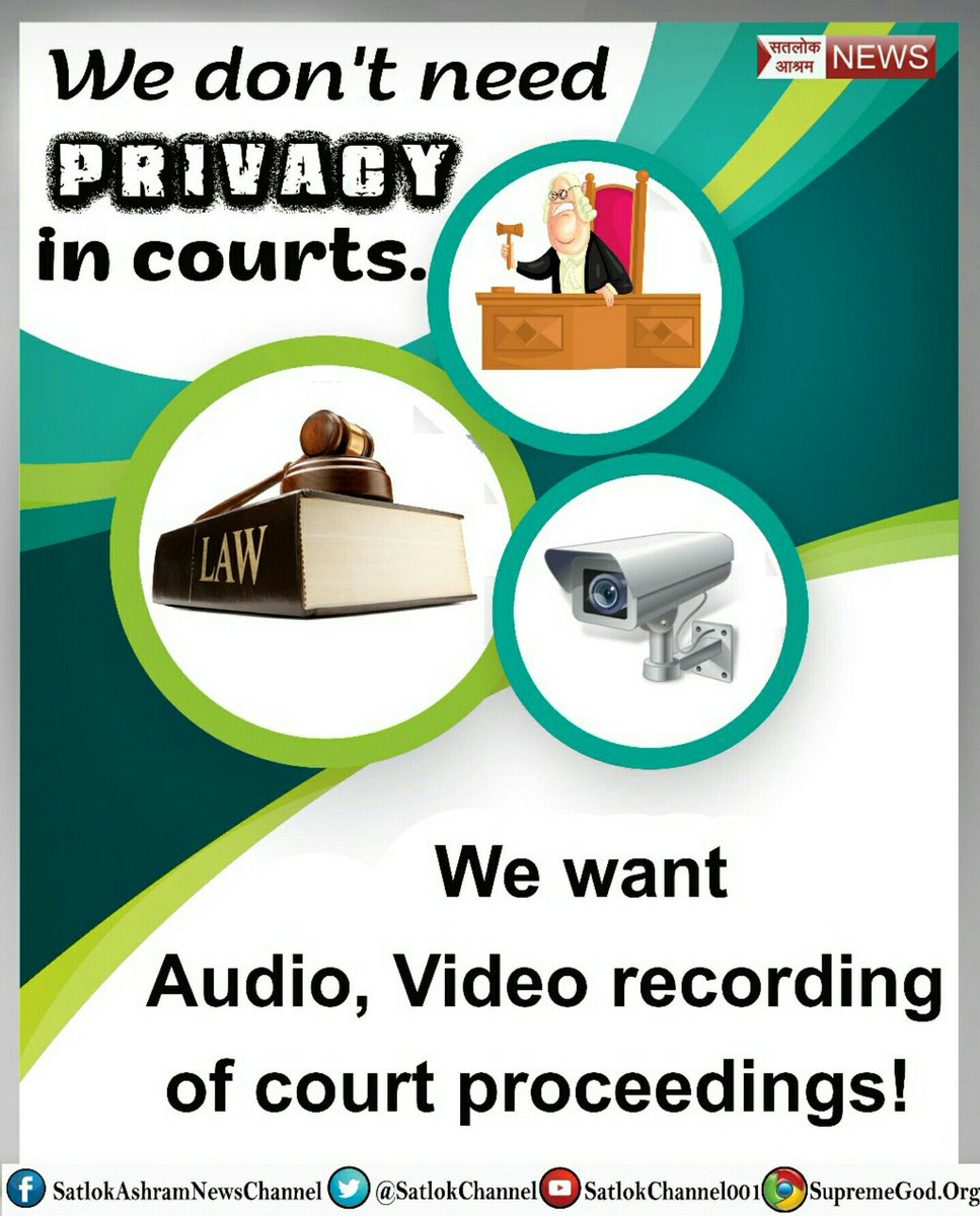 #IndiaWants_AVRecording_InCourts Transparency in judicial proceedings is the biggest advantage of Audio, Video recording in courts. Transparency is very important to deliver justice & to ensure the credibility of the judiciary.