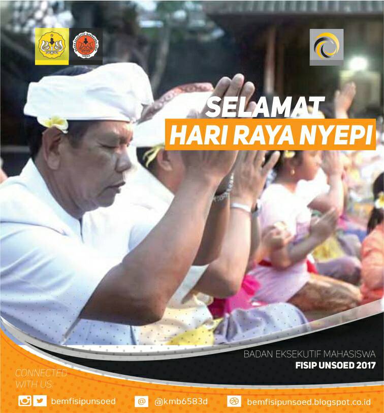 Dalam keheningan sepi, semoga kita dapat menemukan jati diri kita untuk dapat melangkah lebih baik dalam perjalanan hidup kita ke depan.

Selamat Hari Raya Nyepi tahun baru Caka 1940.