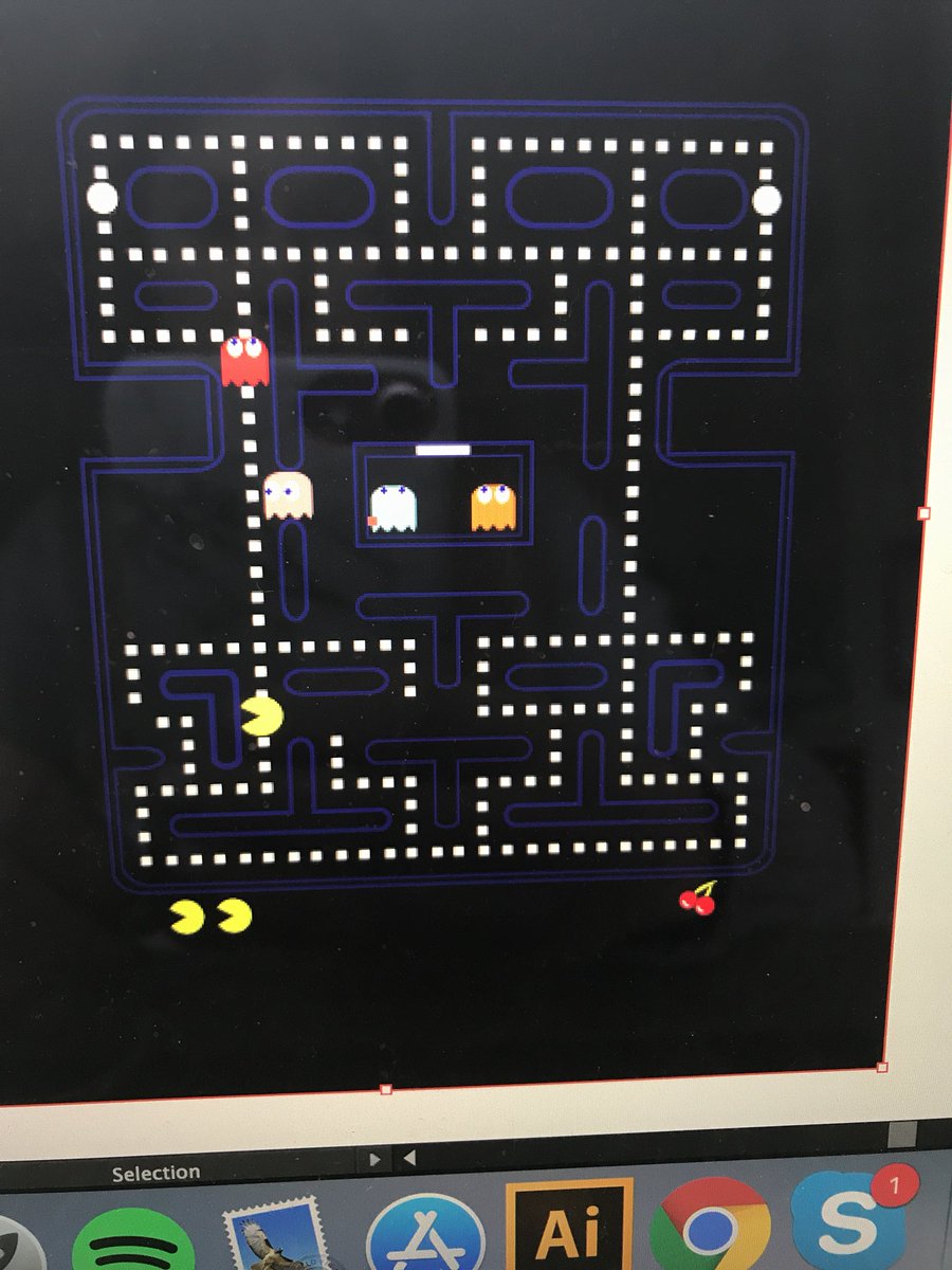 Marina_MPD's tweet photo. Espero que te sientas orgulloso @Antiestudio: Aquí, haciendo circuitos de Pac-Man en sábado. Esto es un #NonStop @nettformacion. #MasterMPD #MasterMPD_v4. 
(Mención especial a @sr_mortensen sin él las esquinitas redondeadas no hubiesen sido posible.) https://t.co/GJwSiCia9M