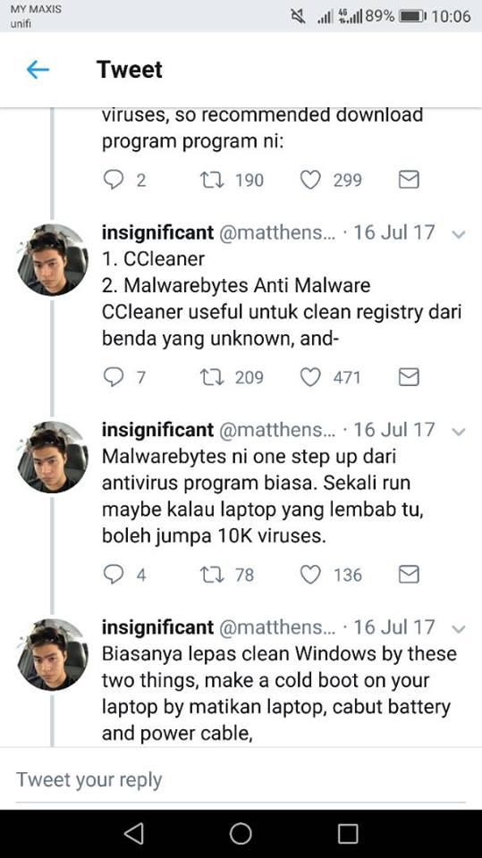 MauKerjaMY's tweet photo. Kalau laptop korang sloww macam siput vavii boleh la ikut tips brother ni bagi 

Kredit:matthensem https://t.co/arbO0OvS2Z