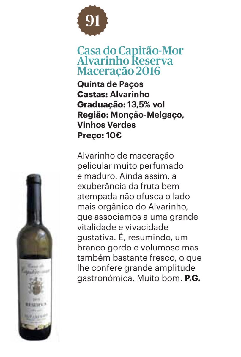 Quinta_de_Pacos's tweet photo. A good evaluation on the Portuguese reference daily newspaper #alvarinho #portuguesewines #quintadepacos #casadocapitaomor #moncaomelgaco https://t.co/UQZFF55VFM