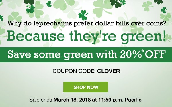 #HappyStPatricksDay! Save some #green with coupon code CLOVER on Dotster.com. Exclusions apply.