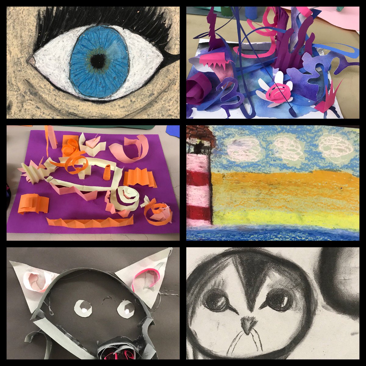 OGETigerTweets's tweet photo. Oak Grove artwork is on display at Central office. What amazing artists we have!! #OGETigersRoar #OGETigerTime https://t.co/CEAwc3tDZr