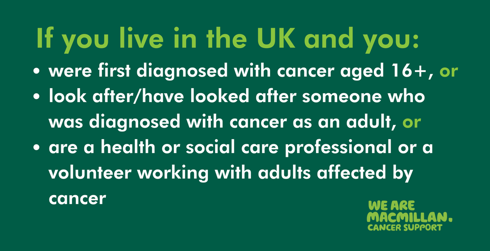 macmillancancer's tweet photo. Do any of the below apply to you? Please help us by filling in this survey if so https://t.co/jlKKQivymt
[FAQs https://t.co/A2ksAhunEq] https://t.co/GhPGBNHI99