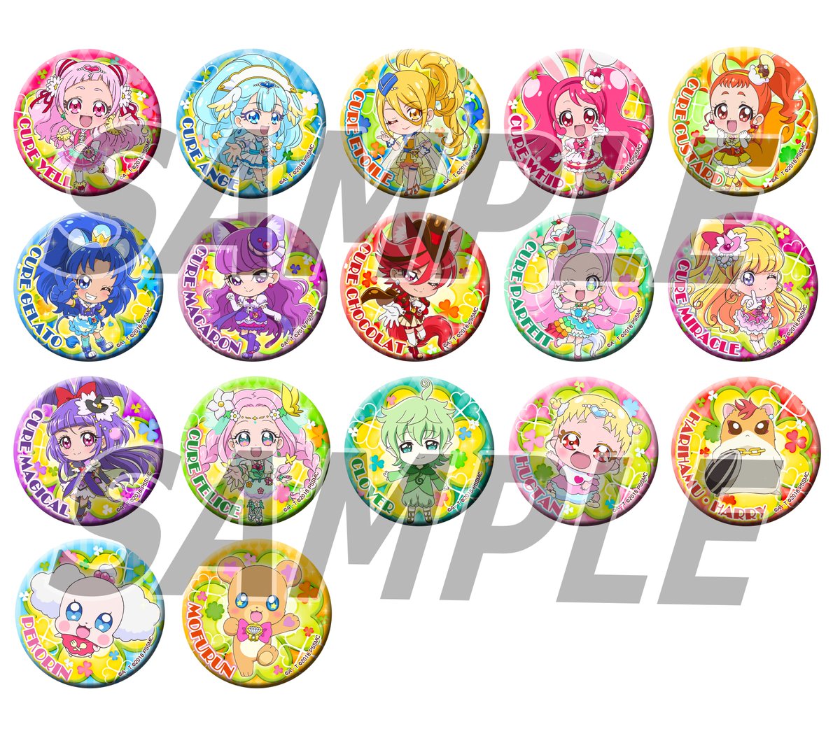 プリキュア プリティストア お知らせ 3月21日 水祝 に 劇場先行商品がプリティストアに入荷するよ オリジナルちび キャライラストがかわいい缶バッジとトートバッグだよ 映画オリジナルキャラクター クローバー の貴重な描き下ろしも Pps