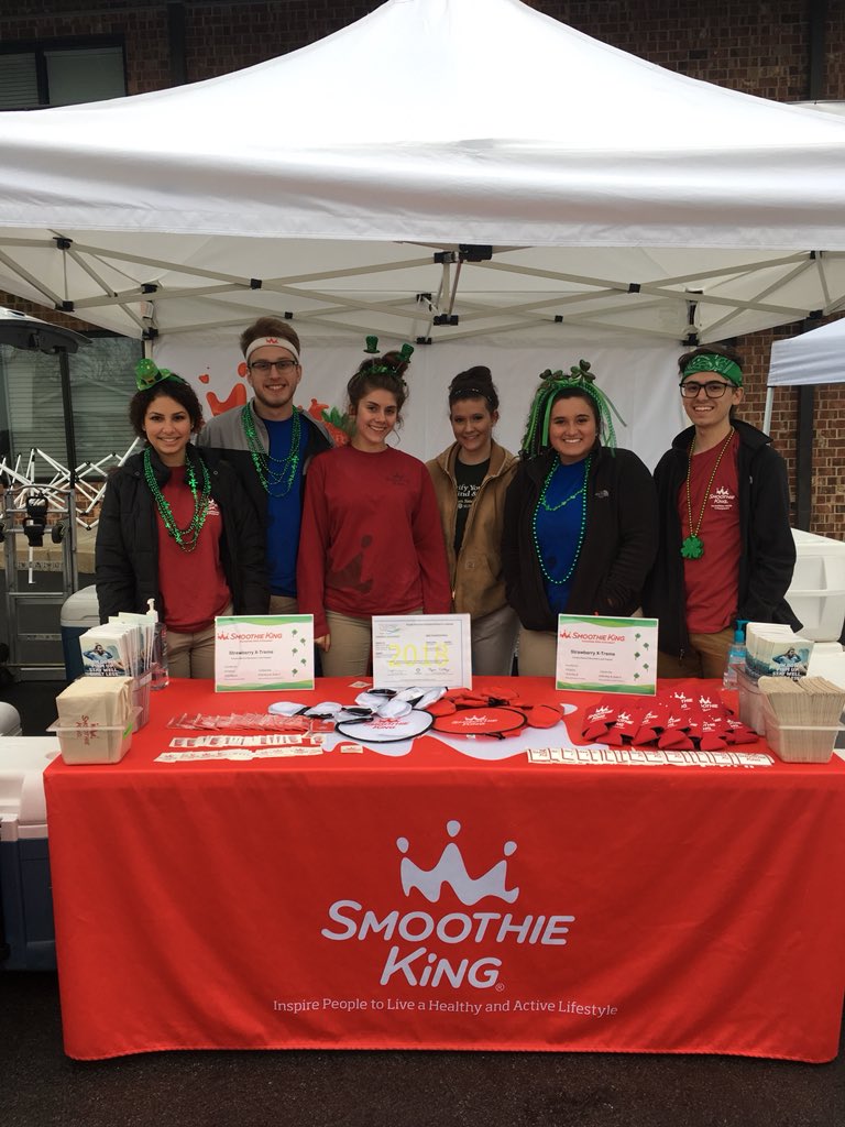 We’re ready for our runners!! #Cottleville #RunfortheHelmet #StPatricksDay 🥤☘️