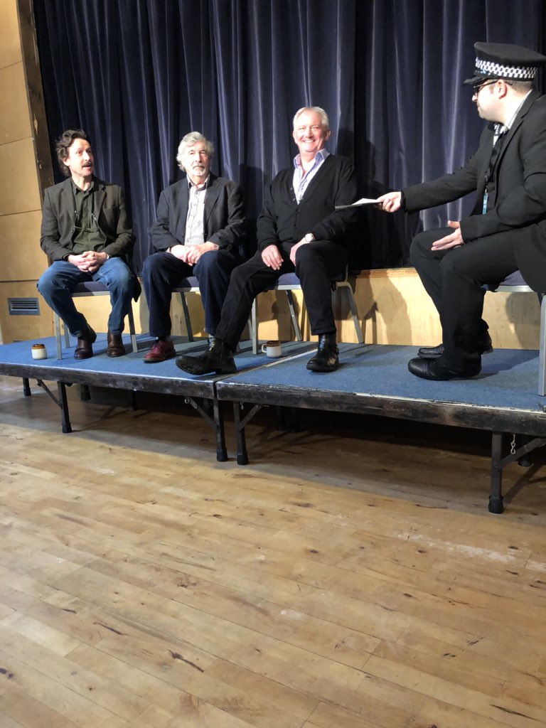 LukeelkinsTV's tweet photo. @GrahamcoleAct , Peter Ellis and Tom Butcher on the stage #Back2theBeat #TheBill https://t.co/GOwfjpZVeR