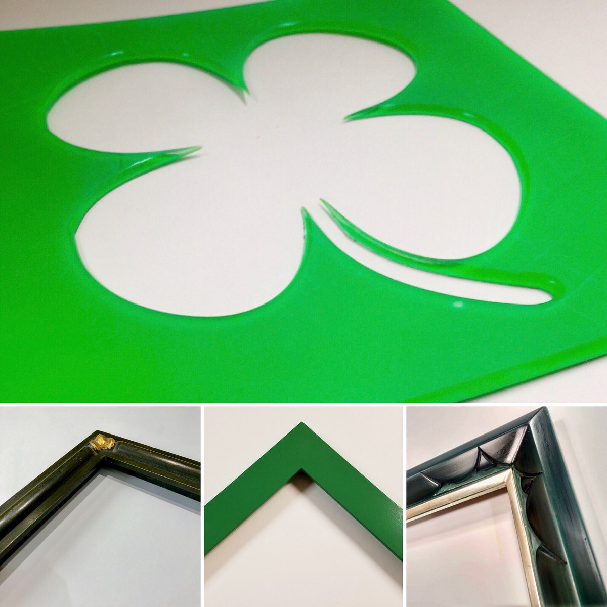 framemasterrob's tweet image. As Irish as it Gets! #shamrock #StPatricksDay #frame #Irish #designthinking #green #designer #fun #interiordesign