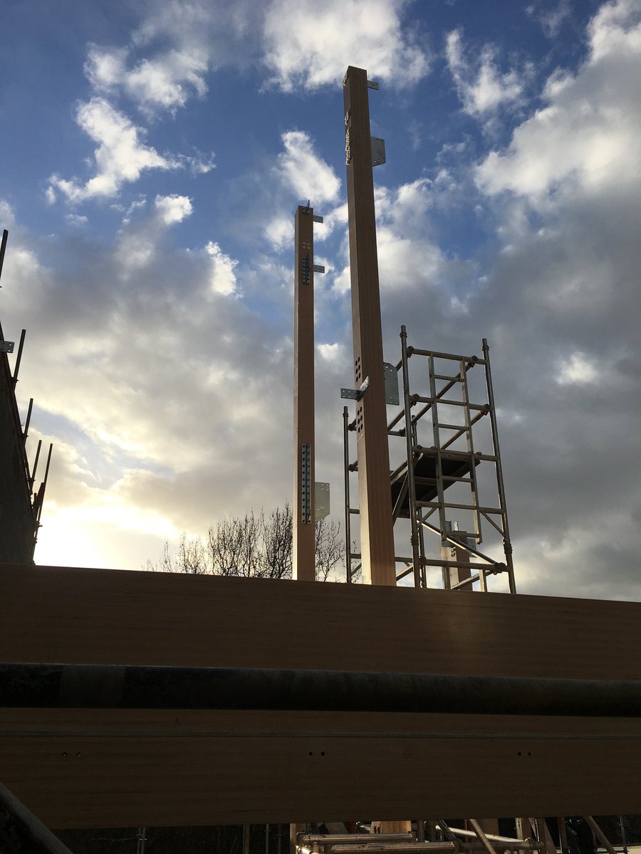 CTManufacturers's tweet photo. Phase 3 of installation of Baubuche beams on the Anna Freud project is progressing well #baubuche #pollmeier #timberenginering @WebbYates @WillmottDixon @penoyreprasad https://t.co/r8n22DY4oP