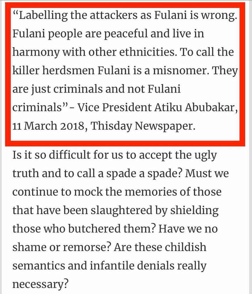 renoomokri's tweet photo. Dear @RealFFK,

Read what you quote @Atiku as saying and read what @Atiku actually said. Note that they are 2 different statements. You misrepresented him. You twist his words. Your quote was dishonest. Quote Atiku. Don’t put your words in his mouth! You wont like it done to you! https://t.co/DZyrI1N7QV