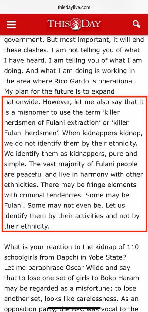 renoomokri's tweet photo. Dear @RealFFK,

Read what you quote @Atiku as saying and read what @Atiku actually said. Note that they are 2 different statements. You misrepresented him. You twist his words. Your quote was dishonest. Quote Atiku. Don’t put your words in his mouth! You wont like it done to you! https://t.co/DZyrI1N7QV