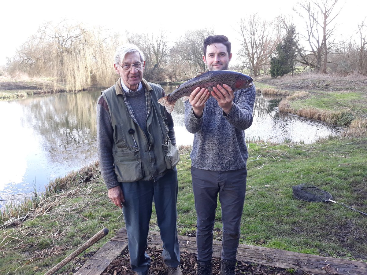 fishthetest's tweet photo. First fish of the season at Pittleworth Lake for Ernie and his grandson Laurence https://t.co/NuHXwbRNud