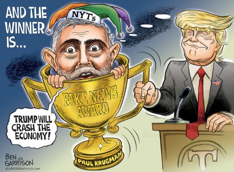 @porinju The same #FakeNewsAwards winner @paulkrugman who predicted @realDonaldTrump presidency would bring recession?
These #RiceChristian followers of #ItalianWaitress will swallow anything from west.

@jamewils
