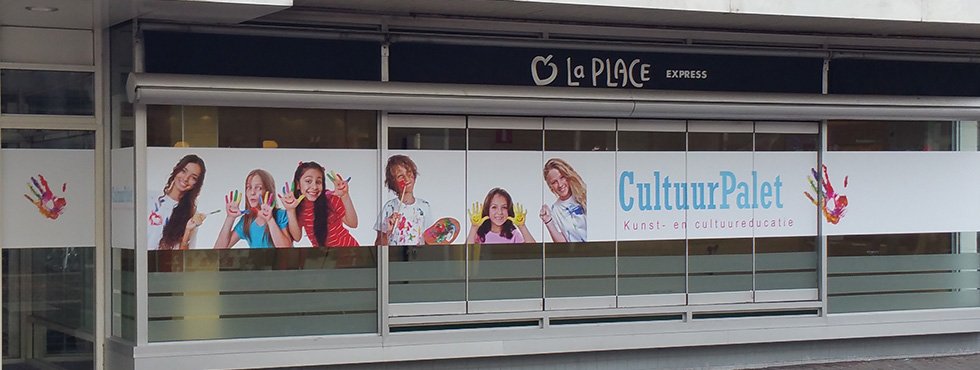 Raambelettering Cultuurpalet Alphen aan den Rijn