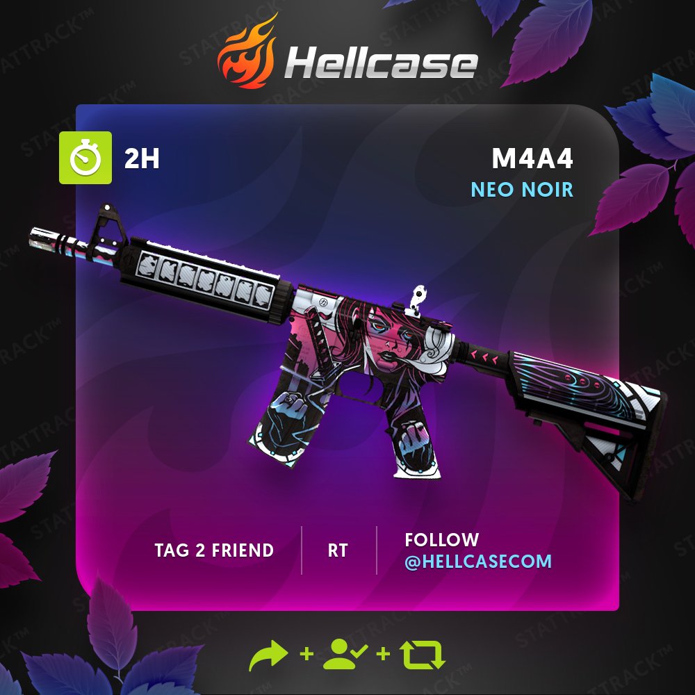 hellcasecom's tweet image. 🔥Get daily money goo.gl/r8YLXK   
🔥Follow us + RT
🔥Tag your friend
💰The prize is M4A4 NEO NOIR STATTRACK!
⏳A winner in 2h!
