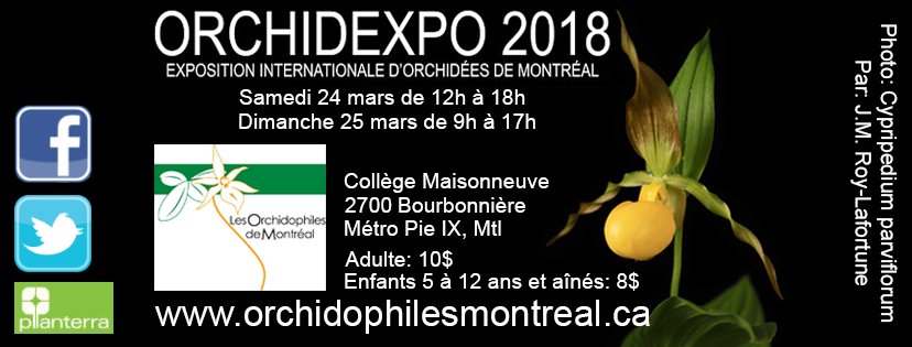 OdMorchid's tweet photo. #OrchidexpoMTL 2018
Venez en grand nombre! / come to visit use!
24/25 Mars/March Collège de Maisonneuve 2700 bourbonniere, Mtl https://t.co/SuL94GL7KN