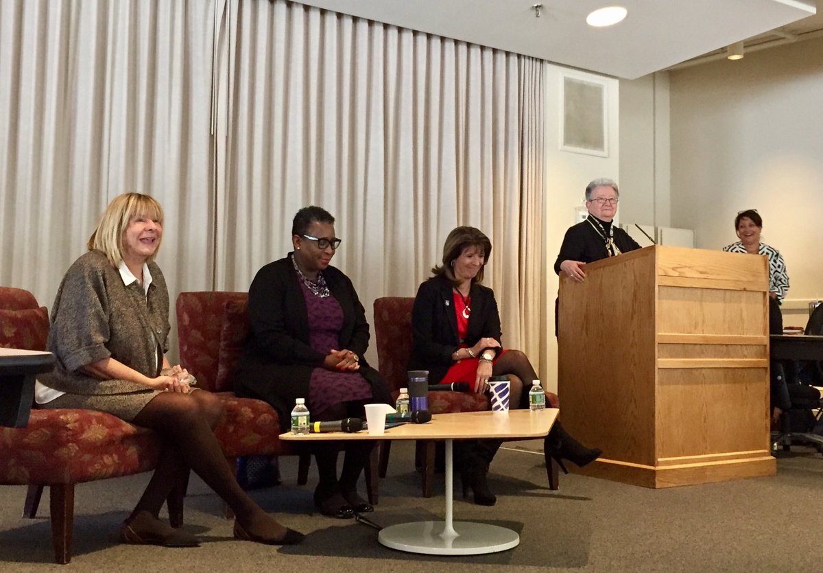 We're ready to begin our Women in Educational Leadership conference! Panelists include <a href="/Framingham_MA/">City of Framingham</a> Mayor Yvonne M. Spicer, PhD, <a href="/BeckerCollege/">Becker College</a> President Nancy P. Crimmin, EdD, and Dean of the Academic Center for Excellence at Regis, Marsha Glines, PhD.