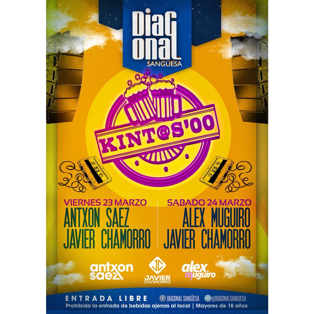 bardiagonal's tweet image. El viernes 23 y sabado 24 fieston en el Diagonal !!!
KINT@S’ 00