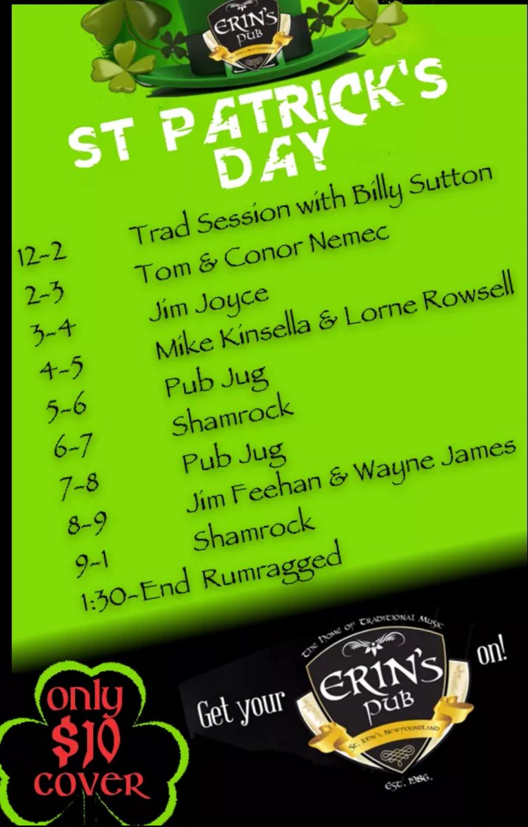 ShamrockTheBand's tweet photo. Well folks, that was another lovely night at @Erinspub !
Pints flowing, dance floor getting scuffed up, and lots of laughs!
It was so much fun that we're gonna do it again today!

#tothepub https://t.co/5kXyDWIeF4