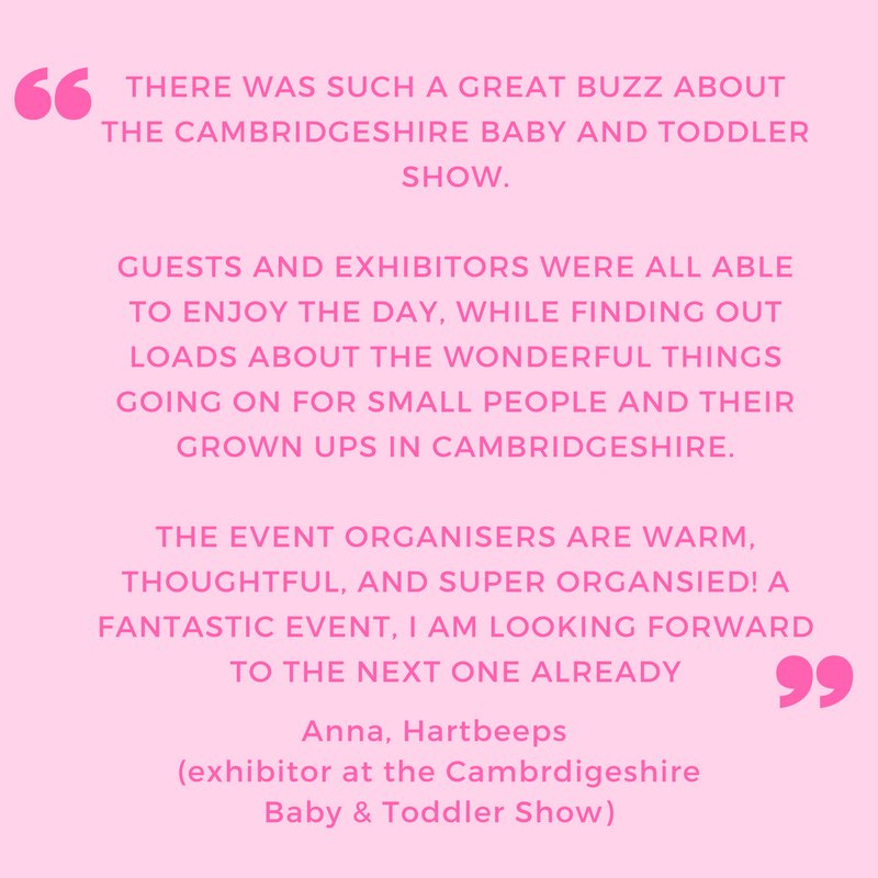 Lovely feedback from one of our happy exhibitors! Get in touch to find out how you can showcase your #babybusiness to expectant parents &amp; families with young children 👶#bumpsbabiesbeyond #eventprofs #happyclients #entrepreneur #mumsinbusiness #babyshow #babyexpo #events