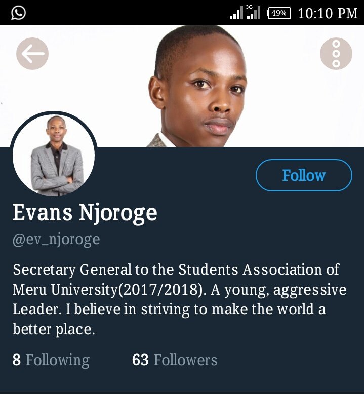 MwangiNN's tweet photo. He was killed while striving to make Meru University a better place for Students. 
@PoliceKE @IPOA_KE @JBoinnet you can try to hide the culprit for as long as you want but we will never keep quiet.
#MeruUniversityCries
#JusticeforEvansNjoroge
#stopthebullet https://t.co/Lwip88qwys