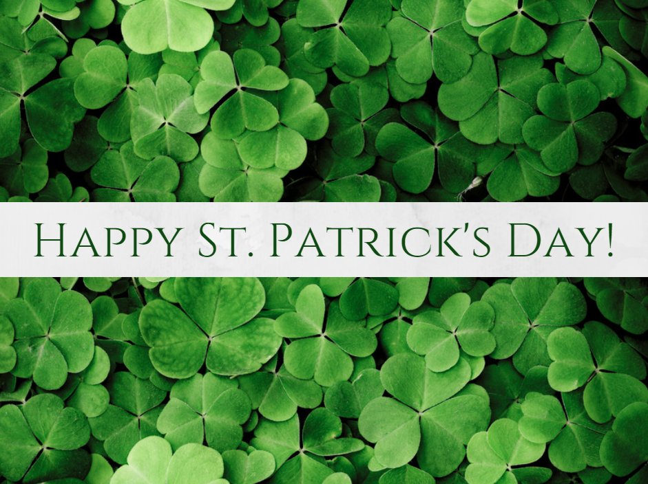 Lagomarcino1908's tweet photo. Happy St. Patrick's Day, everyone!! We hope your day is full of good luck! :) https://t.co/AcuoWN7Zy3