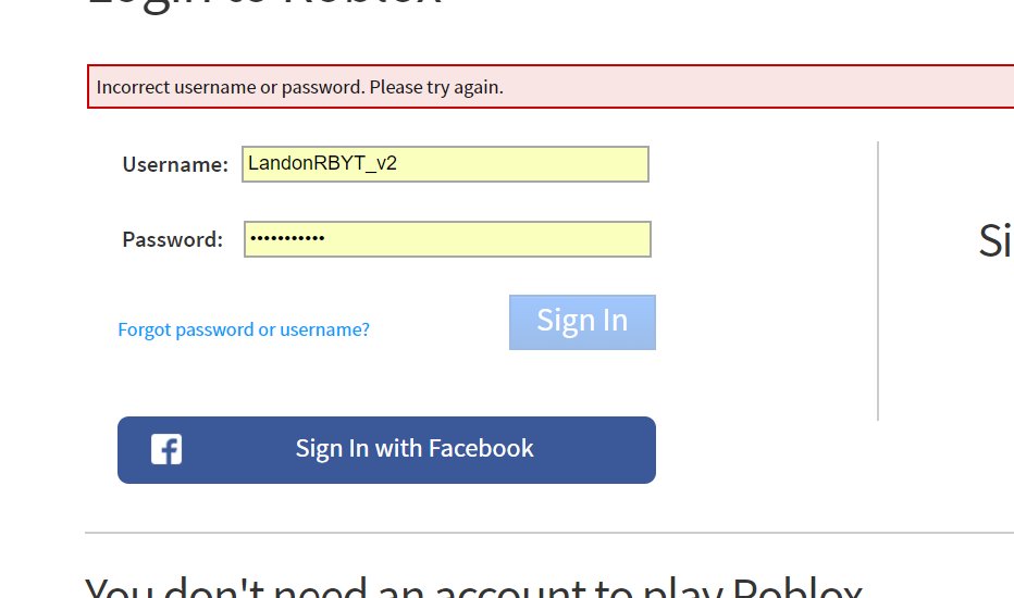 Roblox Sign In With Facebook