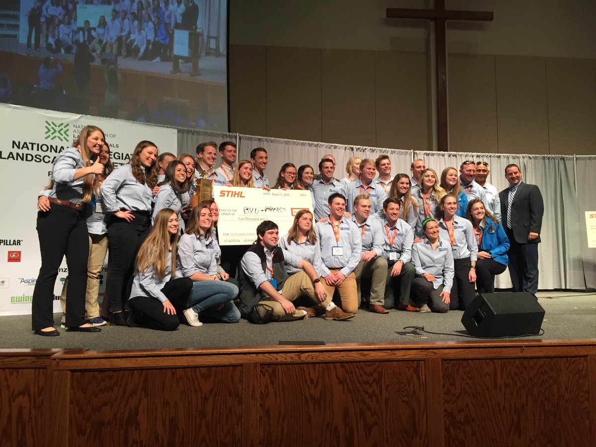 Congratulations to Brigham Young University - Provo for being the first place winner in the 42nd annual National Collegiate Landscape Competition! #nalpnclc