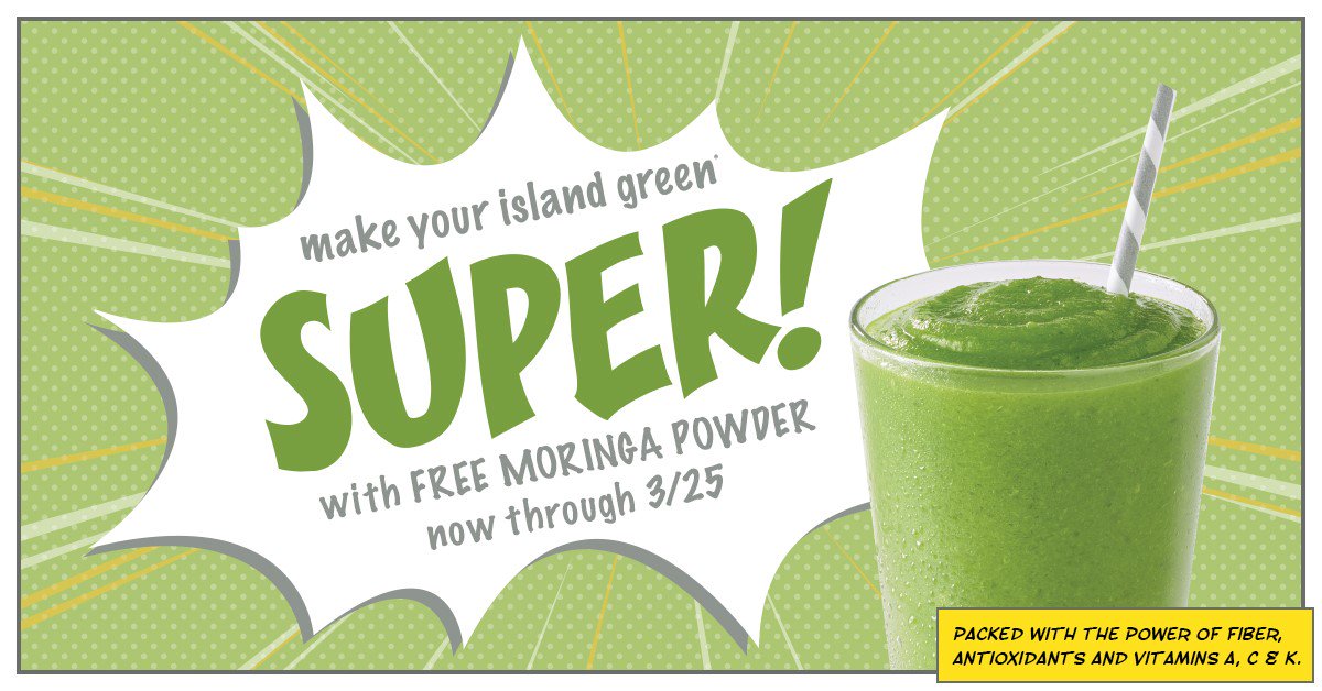 TSCOntheGo's tweet photo. Make your Island Green or Detox Island Green SUPER by adding FREE moringa powder from March 17-25, 2018 at participating cafes. #livebetter https://t.co/G2AgfCveSB