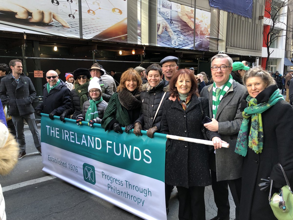 Getting ready to march in honor of Loretta Brennan Glucksman in #NYC !@StPatsParadeNYC happy #StPatricksDay