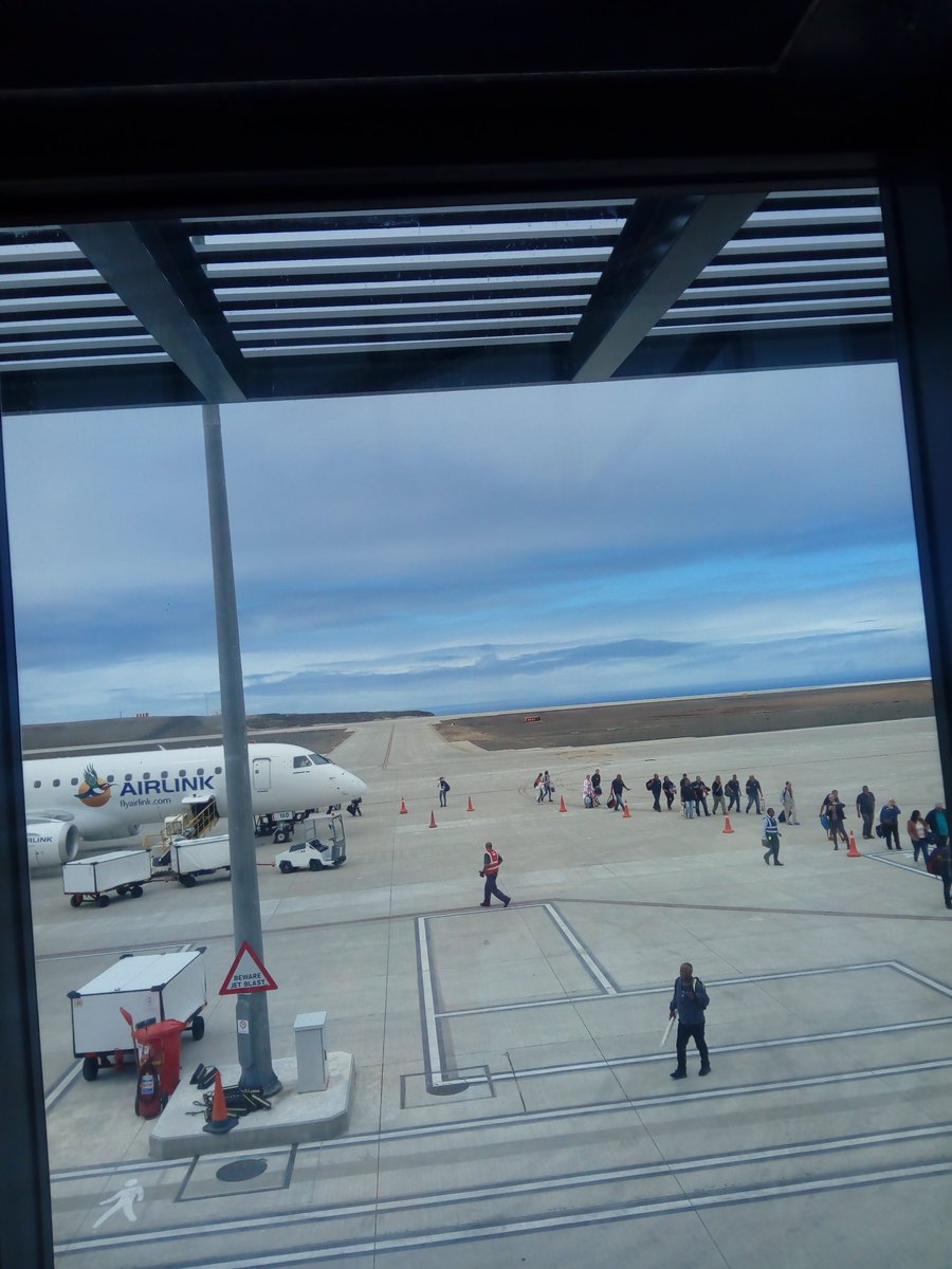 Visit_St_Helena's tweet photo. End of an era as the wonderful #RMSStHelena crew return home today with @Fly_Airlink https://t.co/v68PlL4oop