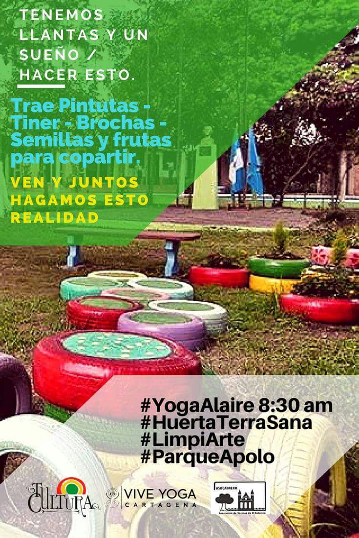 tuculturactg's tweet photo. Participa de la #HuertaComunitariaTerraSana #ParqueApolo todos los domingos #Yoga #LimpiArte #Siembra te esperamos!! @CorpoturismoCTG @EPACartagena @Pacaribe @SENAComunica @fda_angel @Asotelcahoteles @CotelcoCtg #CiudadSostenible #SoyGuardianAmbiental https://t.co/GyvA1Vk5rQ
