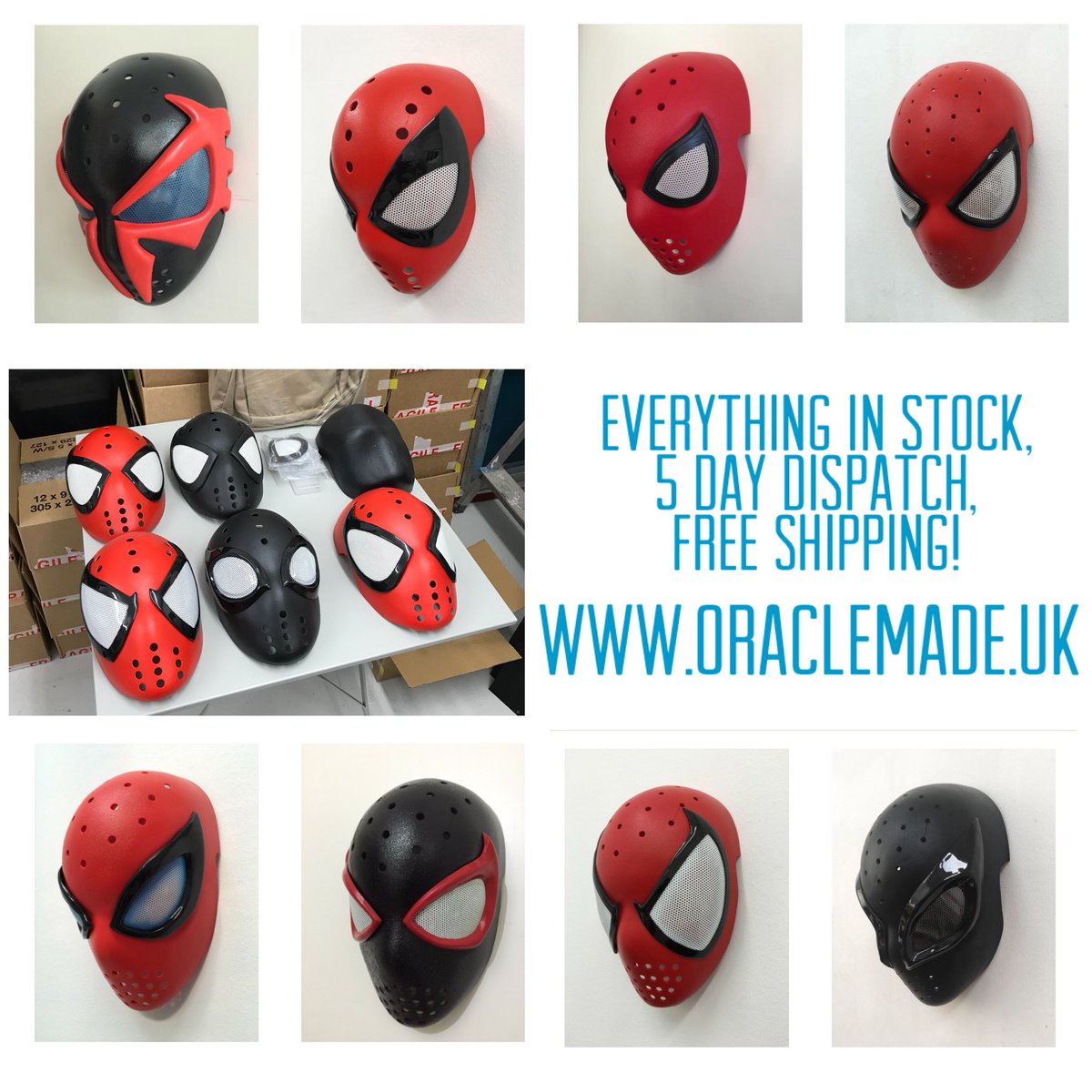 OracleMadeUK's tweet photo. ONE OF EVERYTHING OFFERED, IN STOCK NOW! https://t.co/tqQMXszoXy #marveluniverse #marvelcomics #marvelcosplay #wallcrawler #comicfan #spiderman #spidergwen #spidersense #spiderverse #spidermansuit #spidermanhomecoming #superhero #superheros #superheroparty #magneticlens #costume https://t.co/LPbYlkaX7K