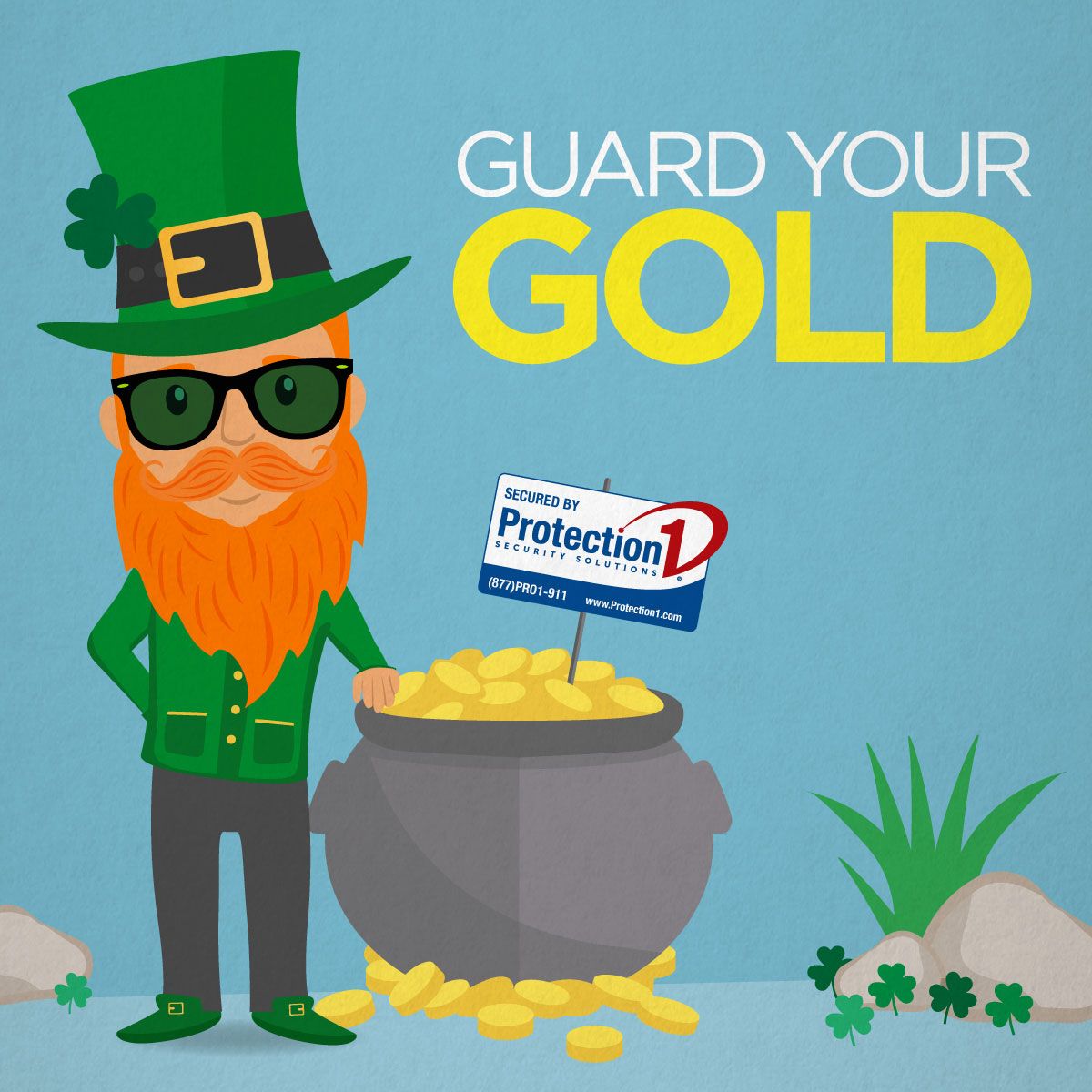 ProtectionOne's tweet image. Happy St. Paddy&apos;s Day! We&apos;ll help keep your pot o&apos; gold safe. What&apos;s worth more than gold to you?