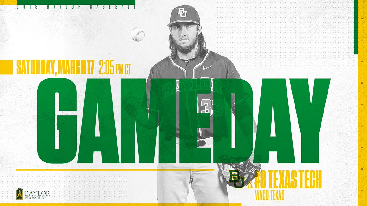 BaylorBaseball's tweet photo. ⚾️GAMEDAY!
▶Baylor v #8 Texas Tech
🕑Today at 2:05pm CT
📍Baylor Ballpark
🖥@FOXSportsSW
🖥https://t.co/bfjzXoBGOv
📻@1660ESPN
📻https://t.co/mjdL4xsVPf
📊https://t.co/aIwRLB7Iyw
🎟https://t.co/8dszkAyF3w
#Elevate #SicTTU #SicEm ⚾️ https://t.co/CByyDRrpEf